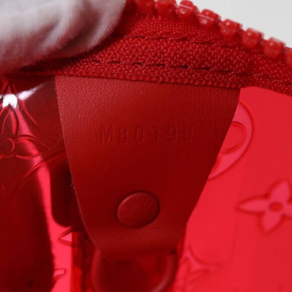 LOUIS VUITTON Monogram Vinyl Keepall Bandouliere 50 Bag Red M41416 - Picture 11 of 16